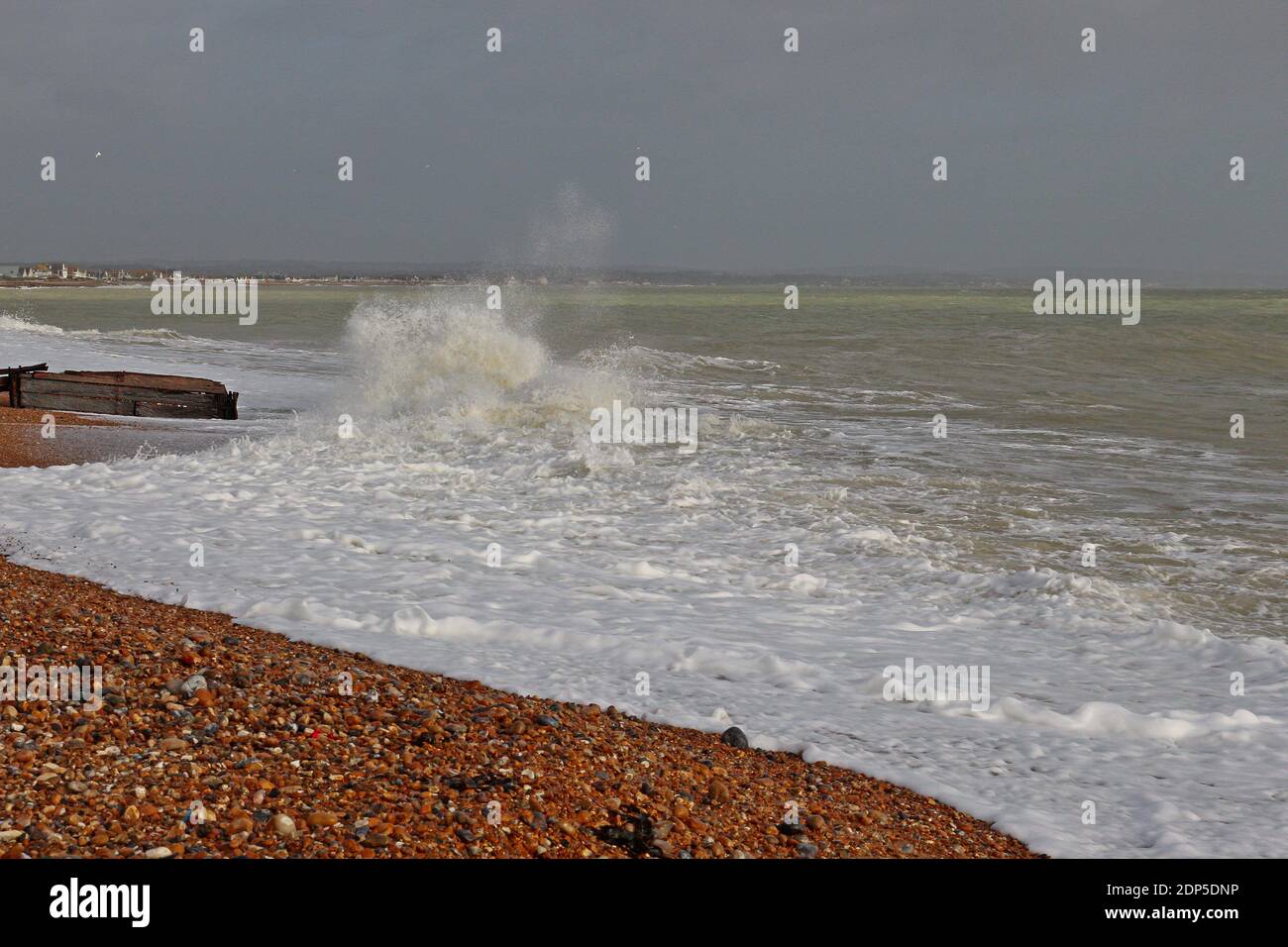 Sea high tide groynes waves wave hires stock photography and images