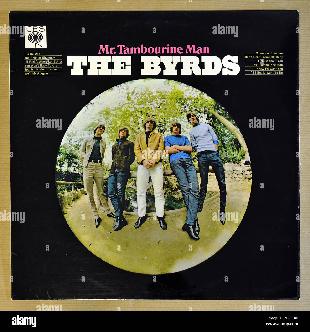 The Byrds Mr Tambourine Man Uk 1st Pressing 1a 1 1b 1 Vintage Vinyl Record Cover Stock Photo Alamy