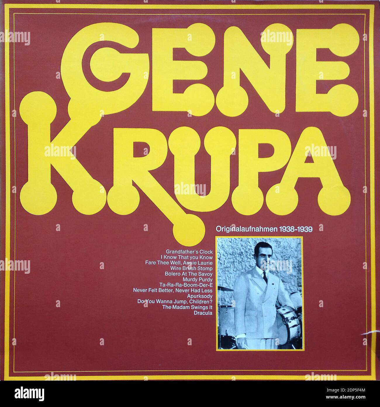 Gene Krupa Originalaufnahmen 1938-1939, Stereoton Top Classic Historia H-637  - Vintage vinyl album cover Stock Photo