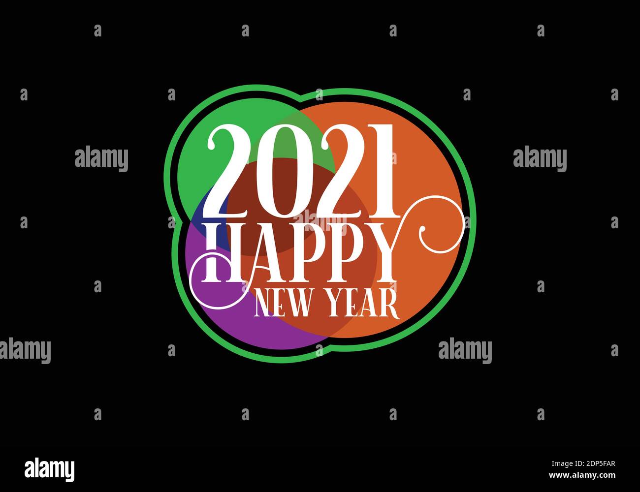 Happy New Year 2021.New year celebration. Celebration typography poster