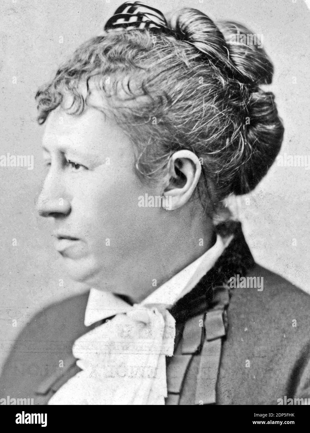 Mrs. Ulysses S. Grant (Julia Dent Grant), head-and-shoulders portrait, facing left Stock Photo