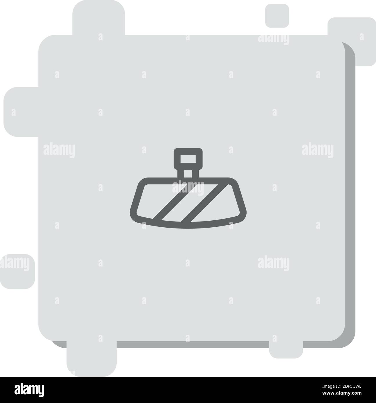 rearview mirror vector icon modern simple vector illustration Stock Vector