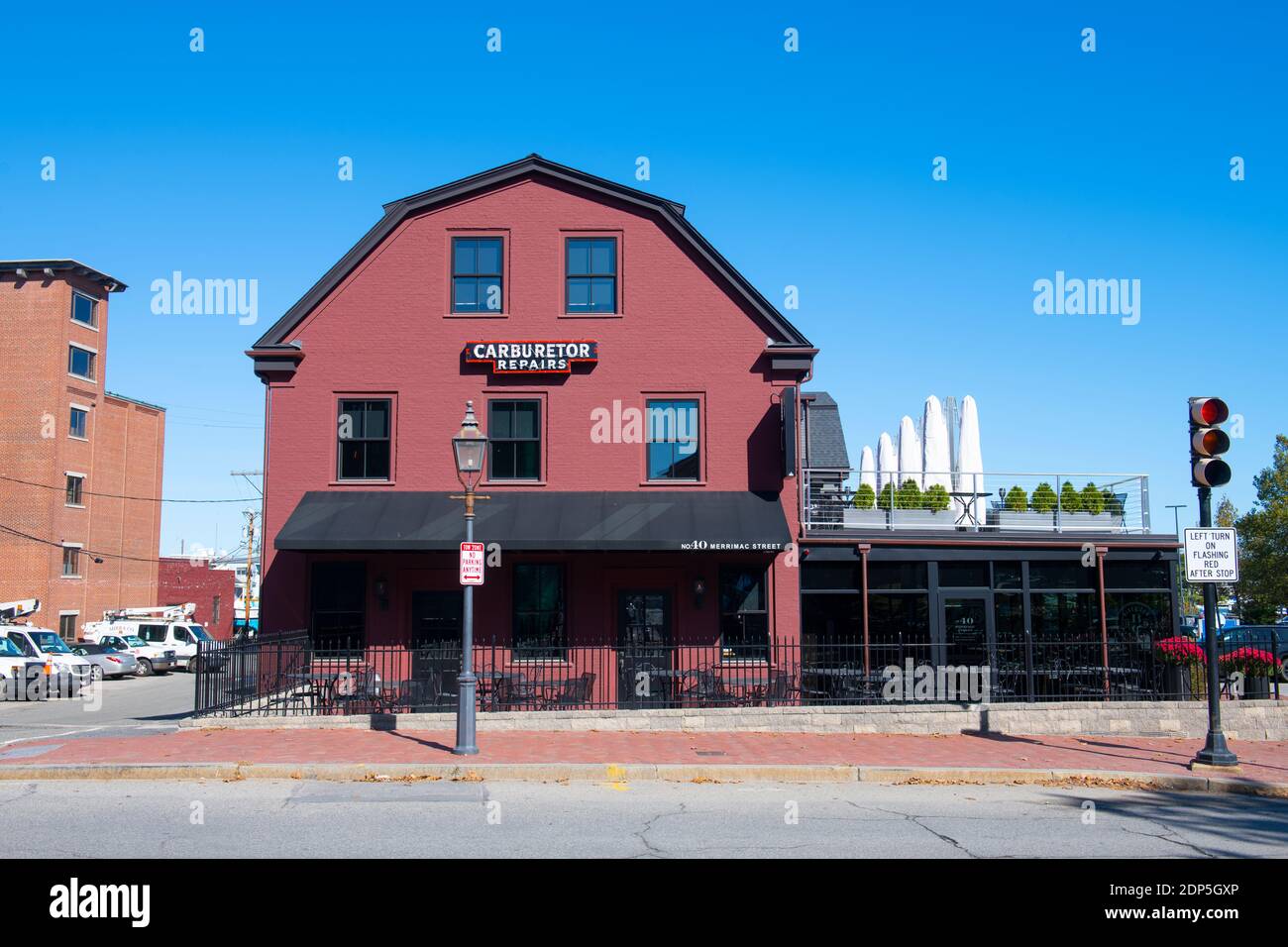 Historic buildings at Merrimac Street in downtown Newburyport