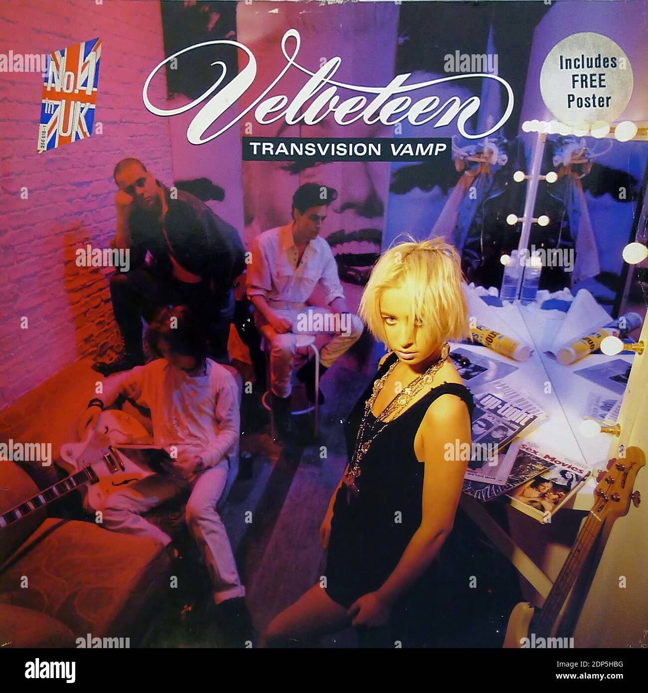 TRANSVISION VAMP Velveteen  - Vintage Vinyl Record Cover Stock Photo