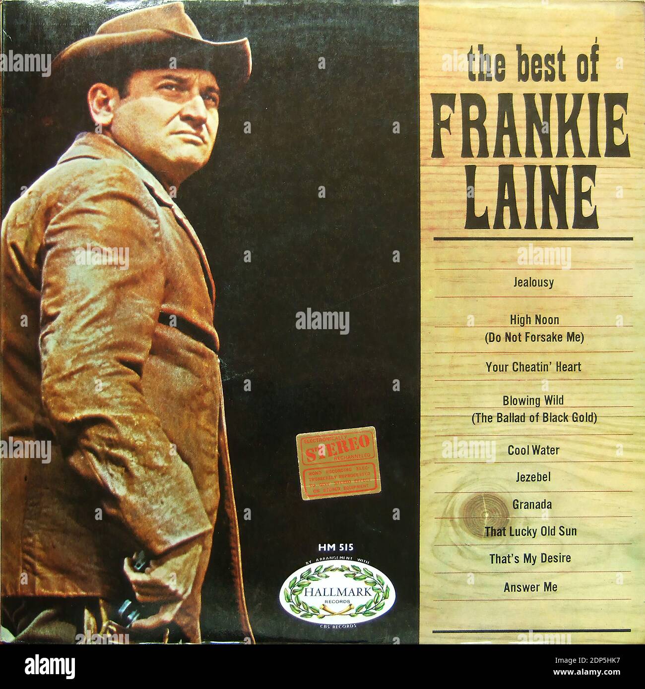 The Best Of Frankie Laine, Hallmark HM 515 - Vintage vinyl album cover Stock Photo