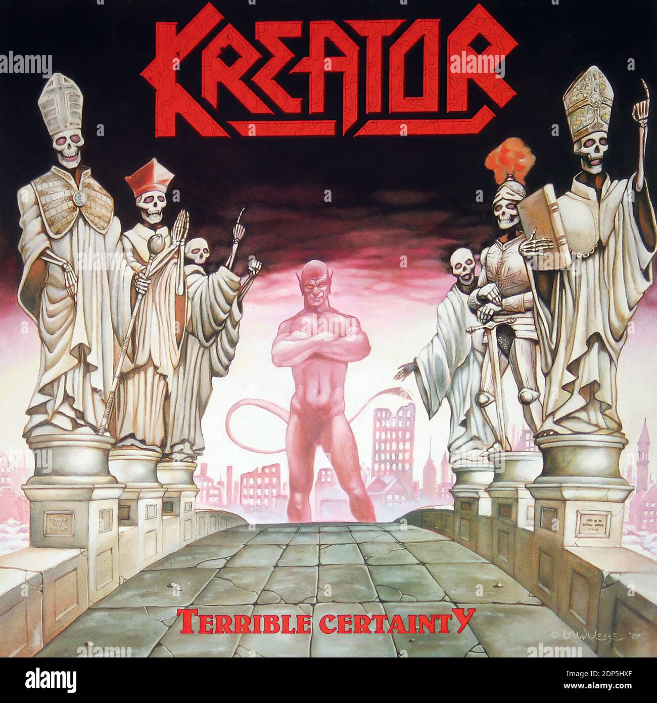 Kreator Terrible Certainty 05 - Vintage Vinyl Record Cover Stock Photo
