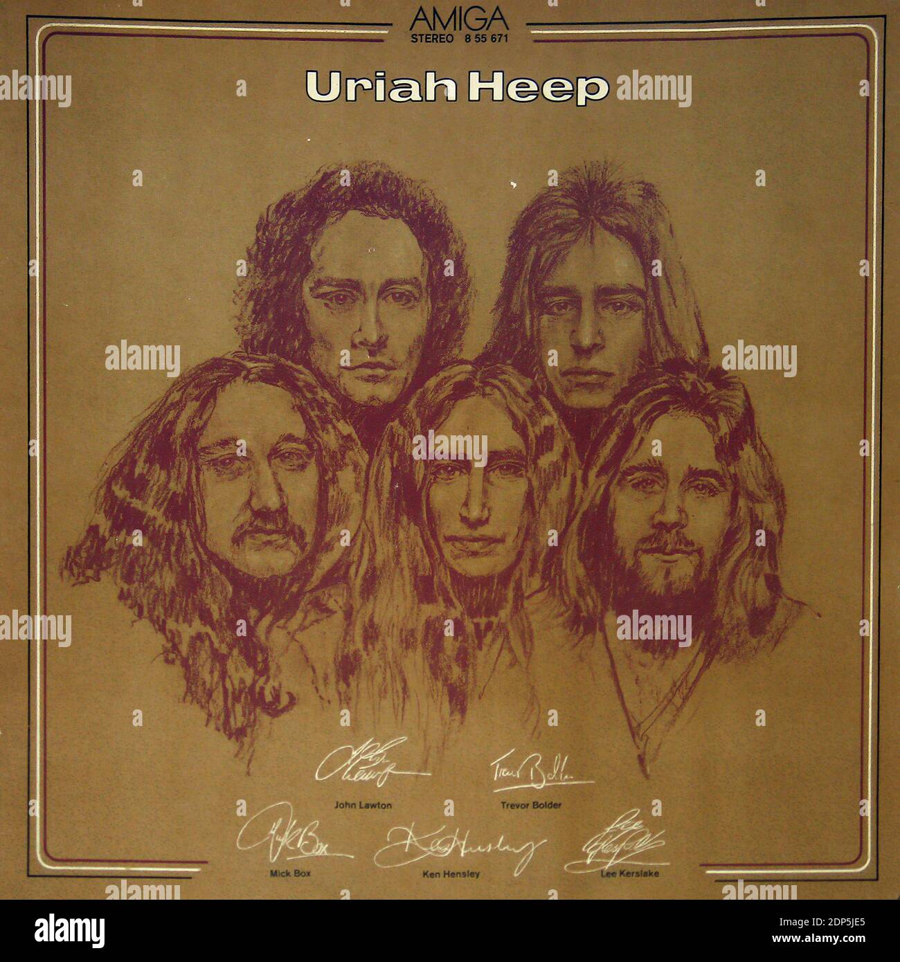 Uriah Heep Innocent Victim Amiga DDR  - Vintage Vinyl Record Cover Stock Photo