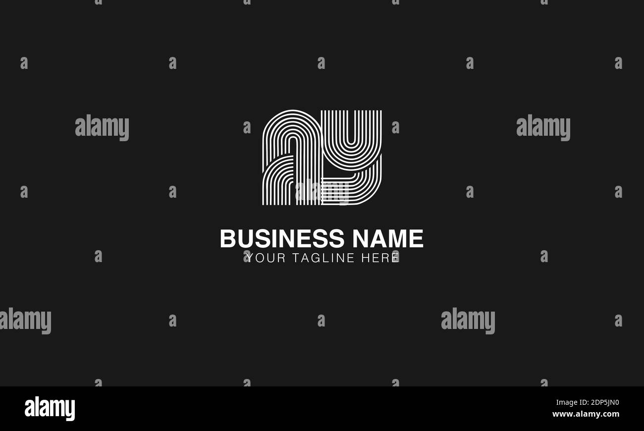 AY A Y initial based modern minimal creative logo vector template image. Line art finger print logo Stock Vector