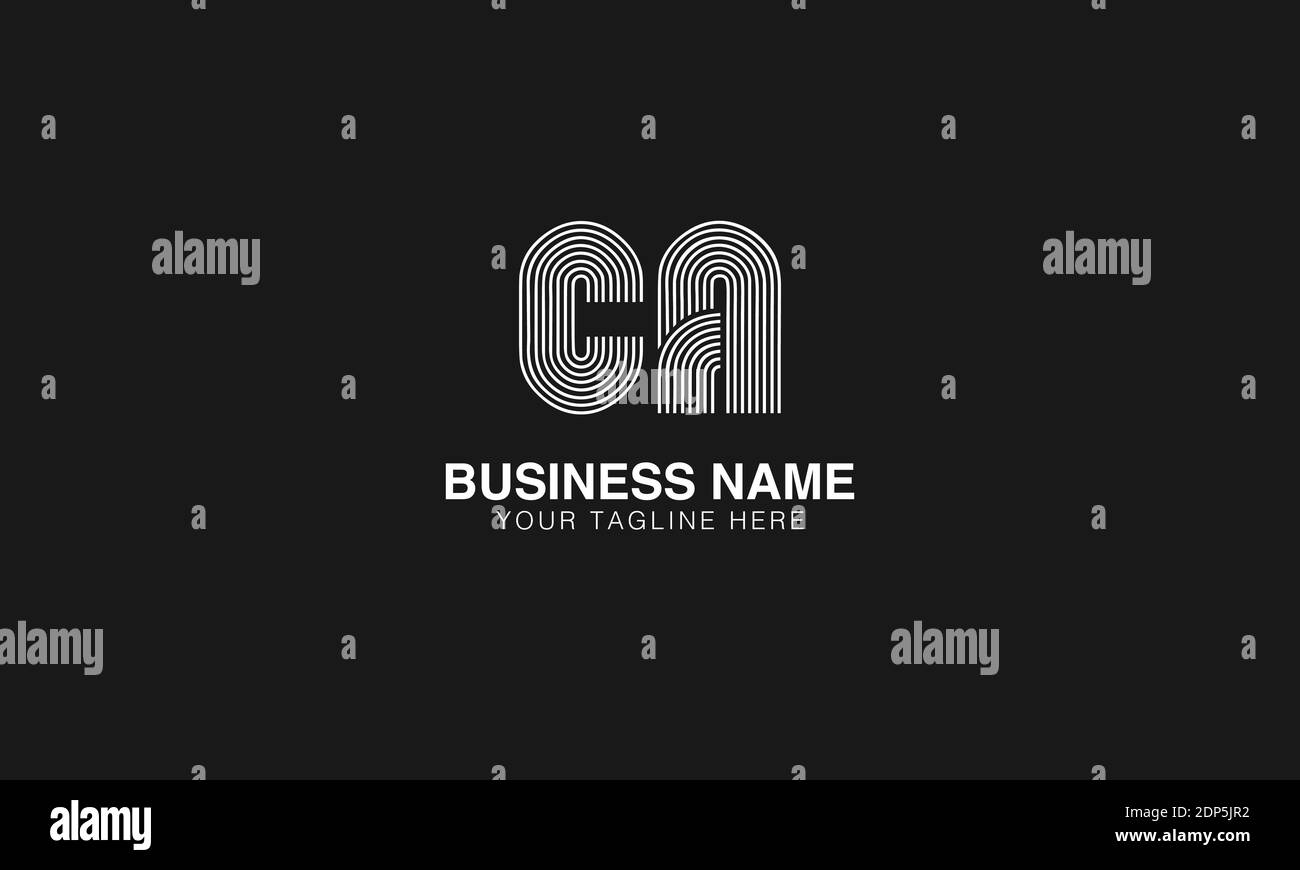 CA C A initial based modern minimal creative logo vector template image ...
