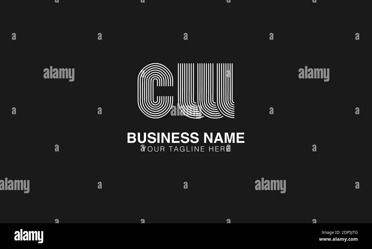 CW C W initial based modern minimal creative logo vector template image ...