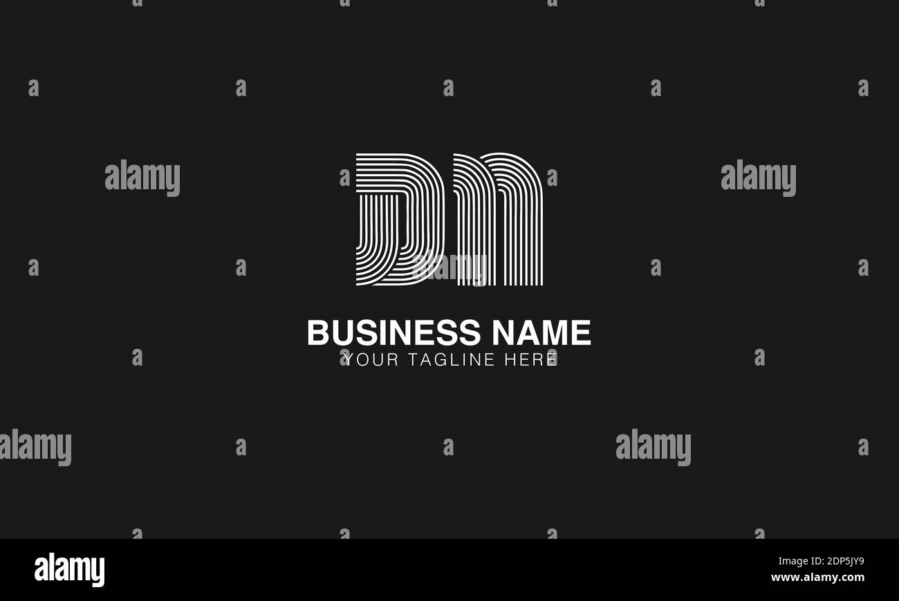 DN D N initial based modern minimal creative logo vector template image. Line art finger print logo Stock Vector
