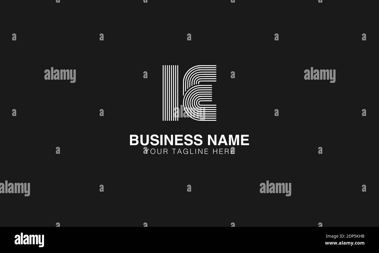IE I E initial based modern minimal creative logo vector template image. Line art finger print logo Stock Vector