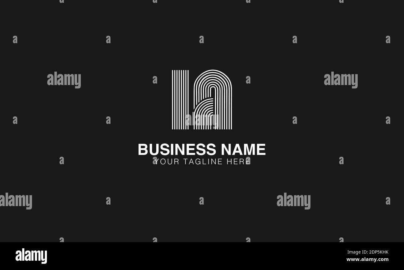 IA I A initial based modern minimal creative logo vector template image. Line art finger print logo Stock Vector