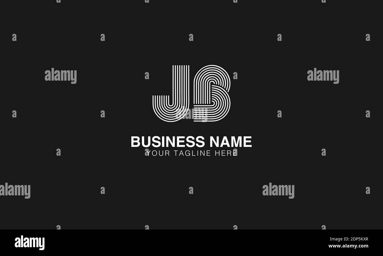 JB J B initial based modern minimal creative logo vector template image. Line art finger print logo Stock Vector