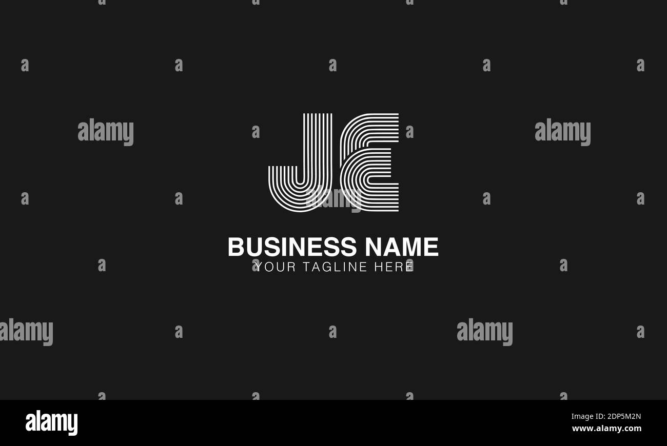 JE J E initial based modern minimal creative logo vector template image. Line art finger print logo Stock Vector