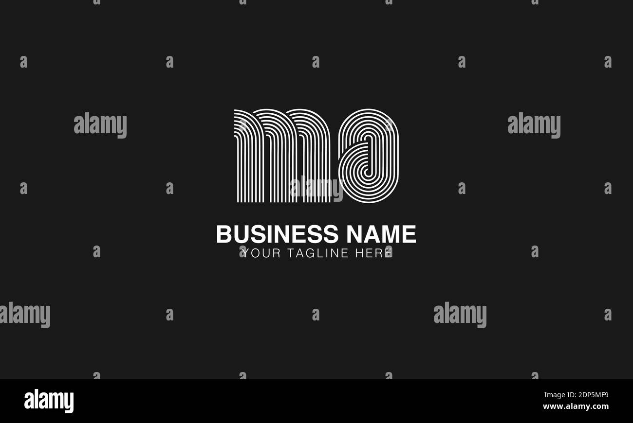 MO M O initial based modern minimal creative logo vector template image. Line art finger print logo Stock Vector