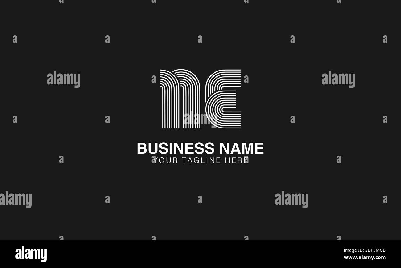 NE N E initial based modern minimal creative logo vector template image. Line art finger print logo Stock Vector