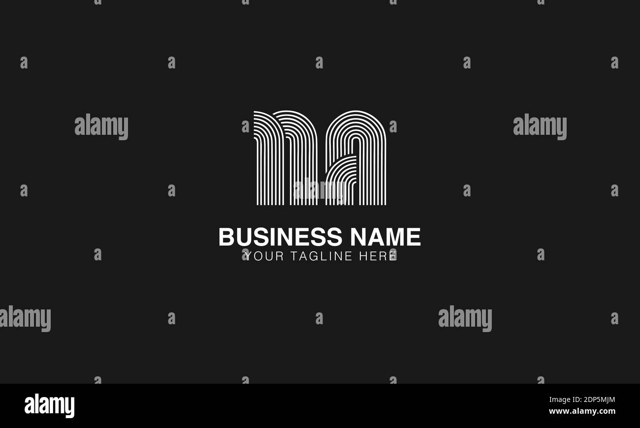 NA N A initial based modern minimal creative logo vector template image. Line art finger print logo Stock Vector
