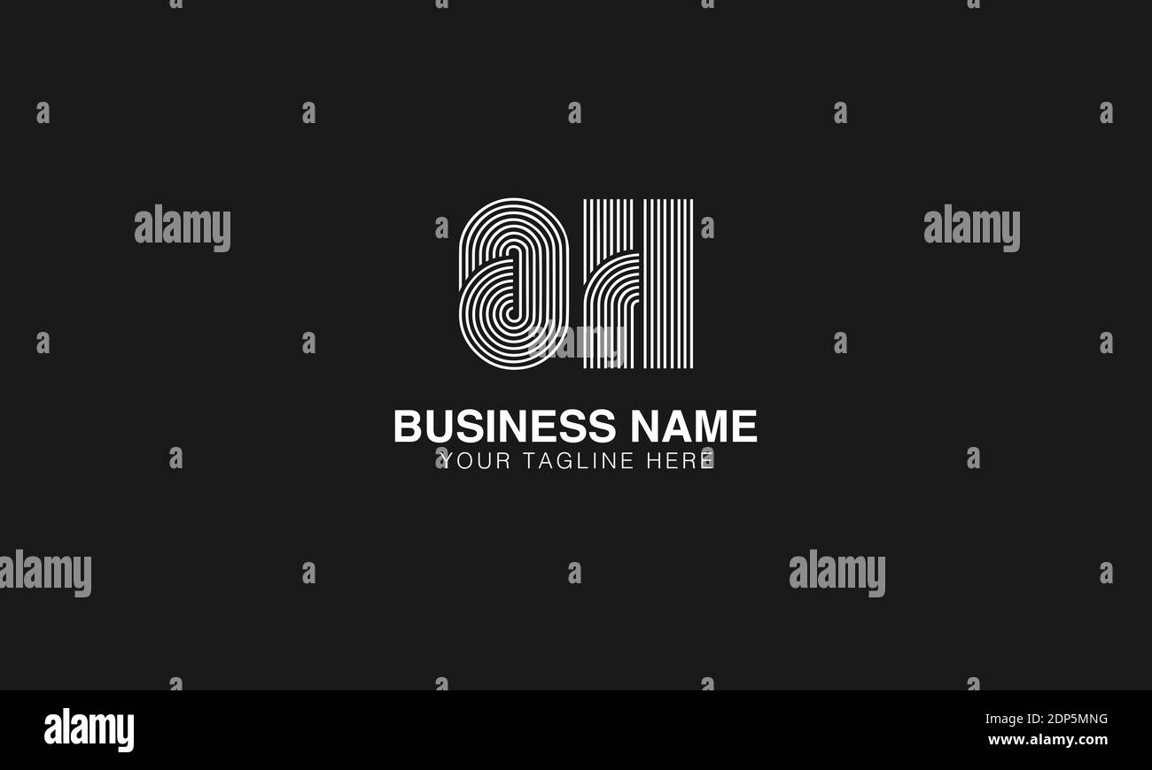 OH O H initial based modern minimal creative logo vector template image. Line art finger print logo Stock Vector