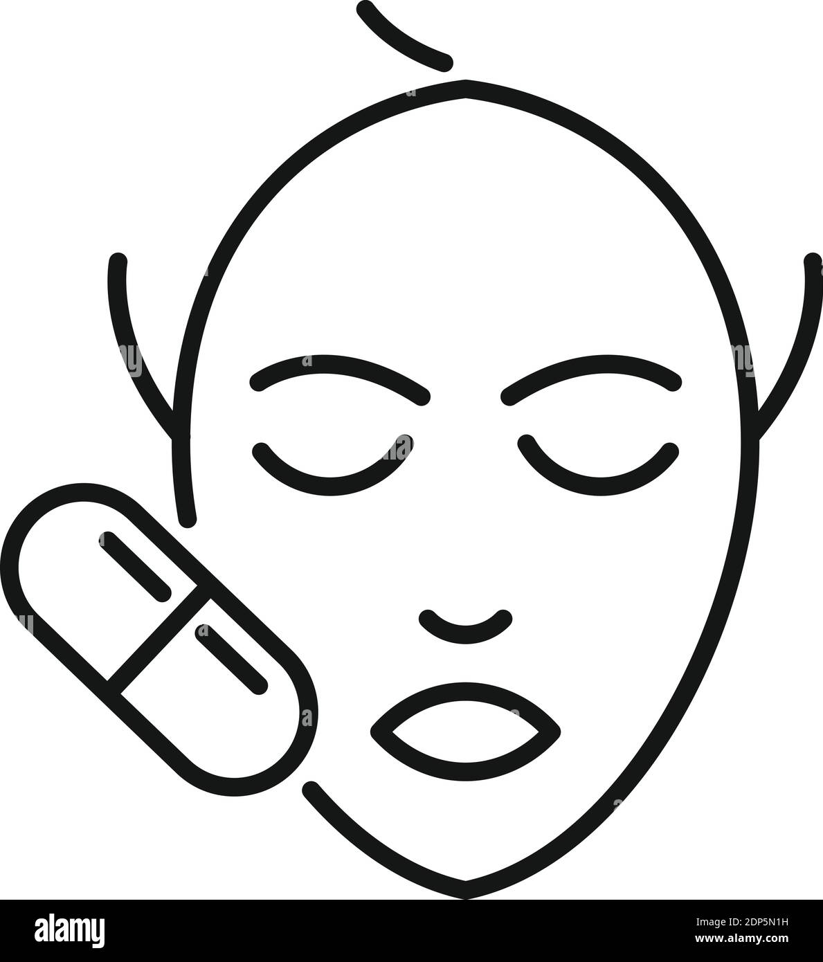 Capsule face care icon, outline style Stock Vector Image & Art Alamy