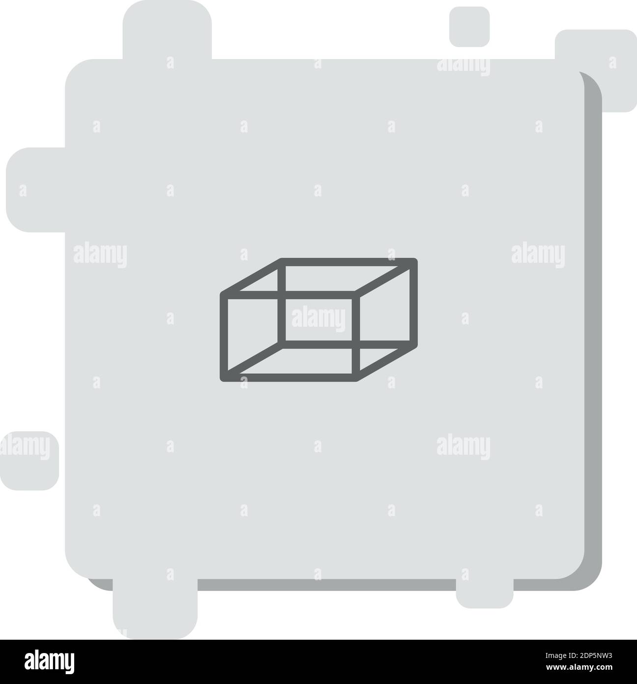 hexahedron vector icon modern simple vector illustration Stock Vector