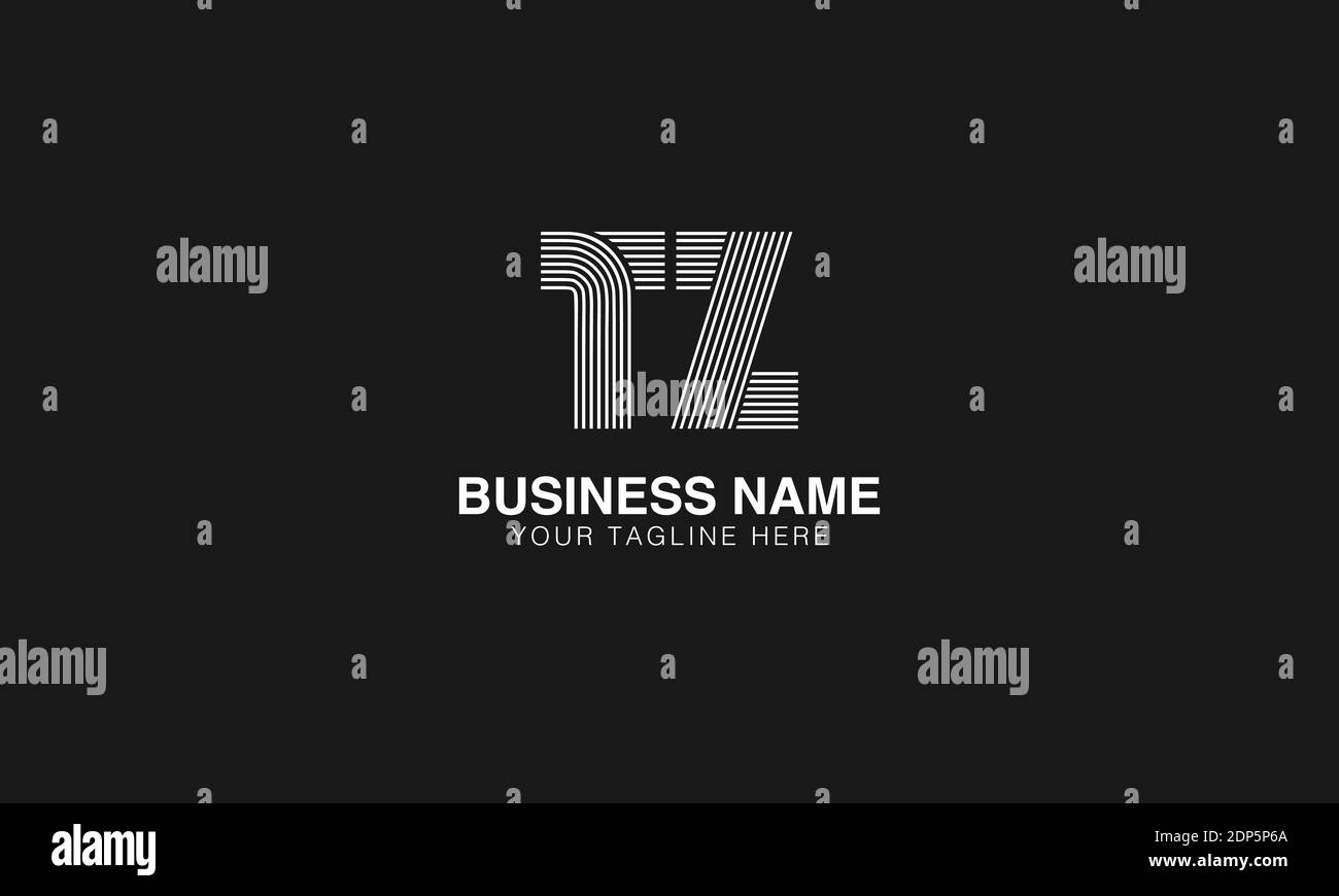 TZ T Z initial modern minimal creative logo vector template image. LINE ...