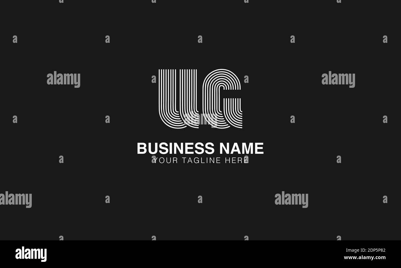 UG U G initial modern minimal creative logo vector template image. LINE ART Stock Vector