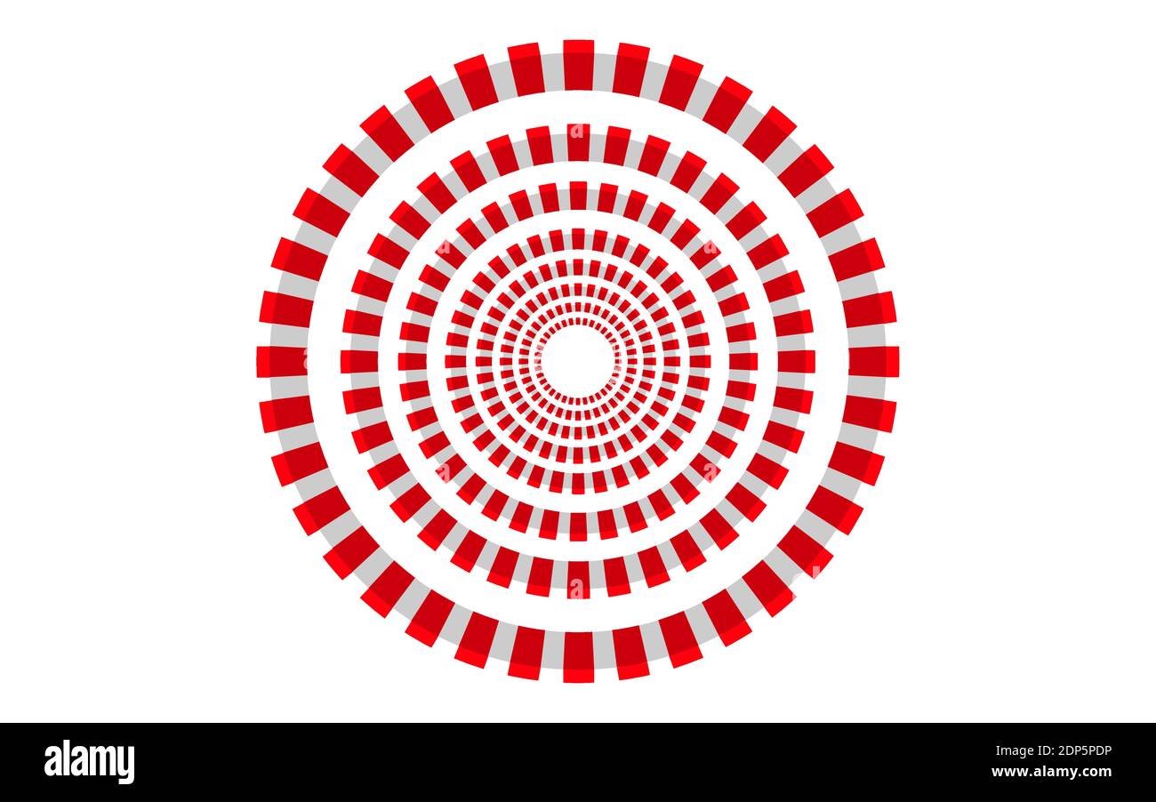 red and white tunnel texture background Stock Vector