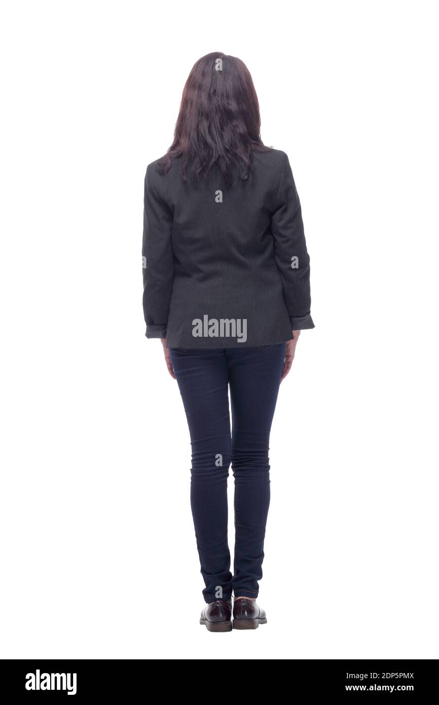 Slim blonde female rear view hi-res stock photography and images - Alamy