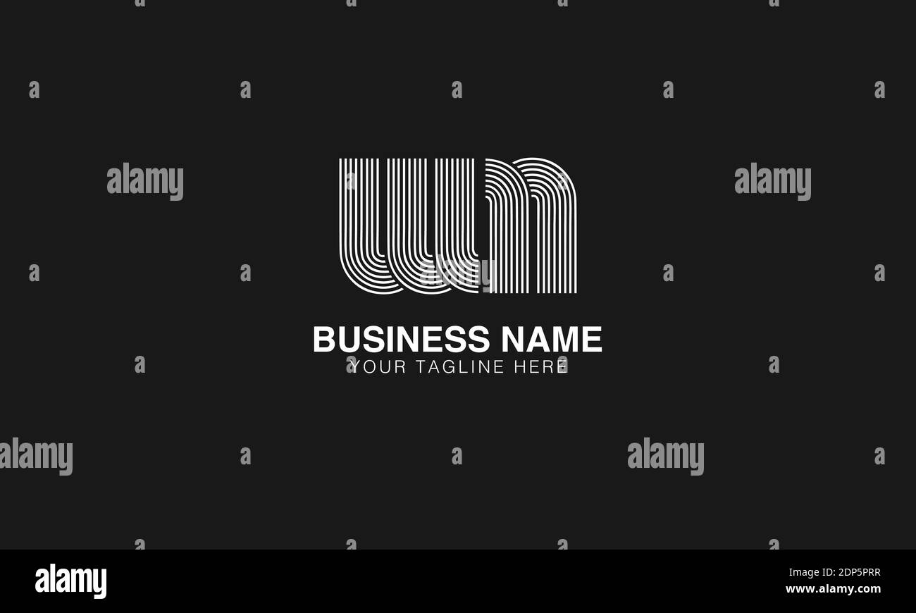 WN W N initial modern minimal creative logo vector template image. LINE ...