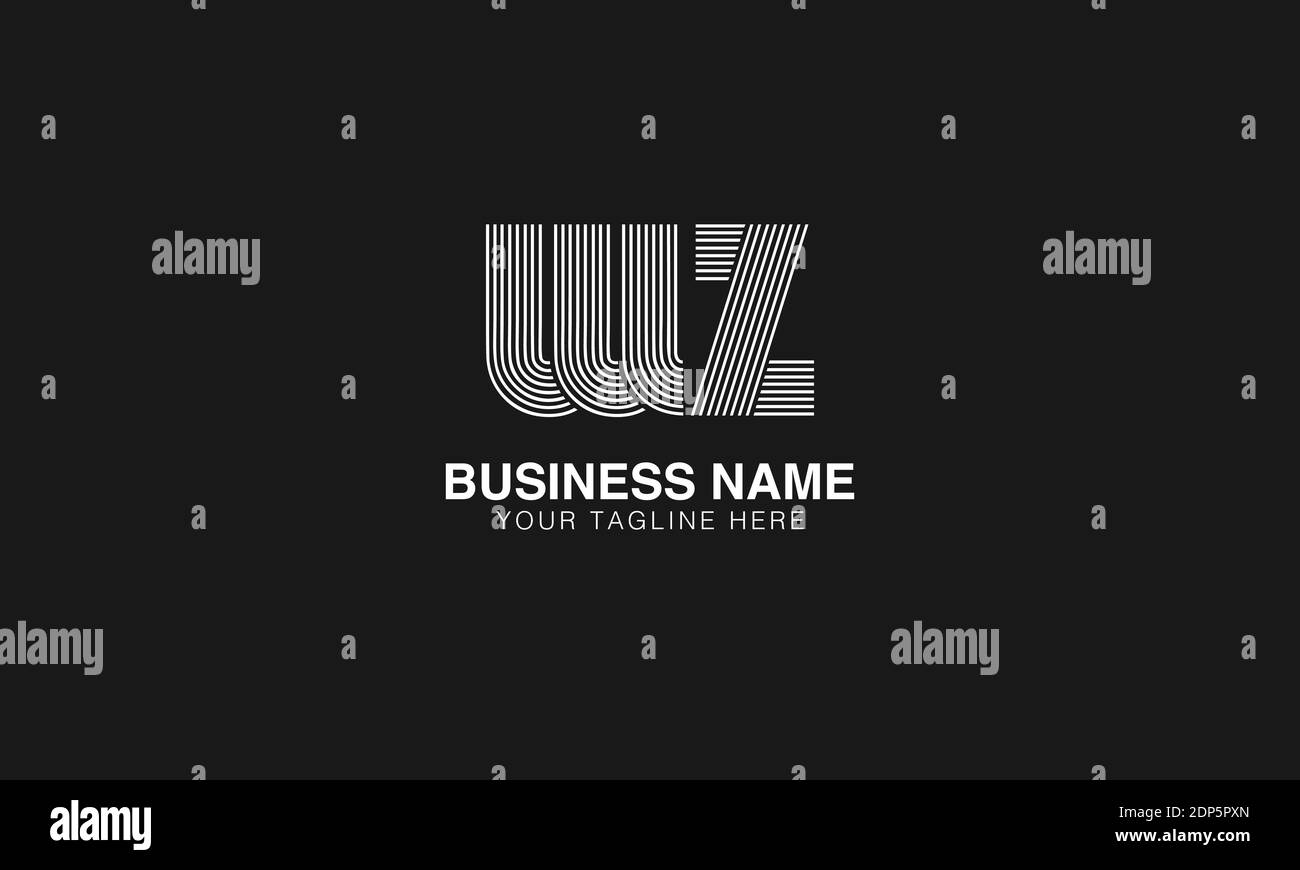 WZ W Z initial modern minimal creative logo vector template image. LINE ...