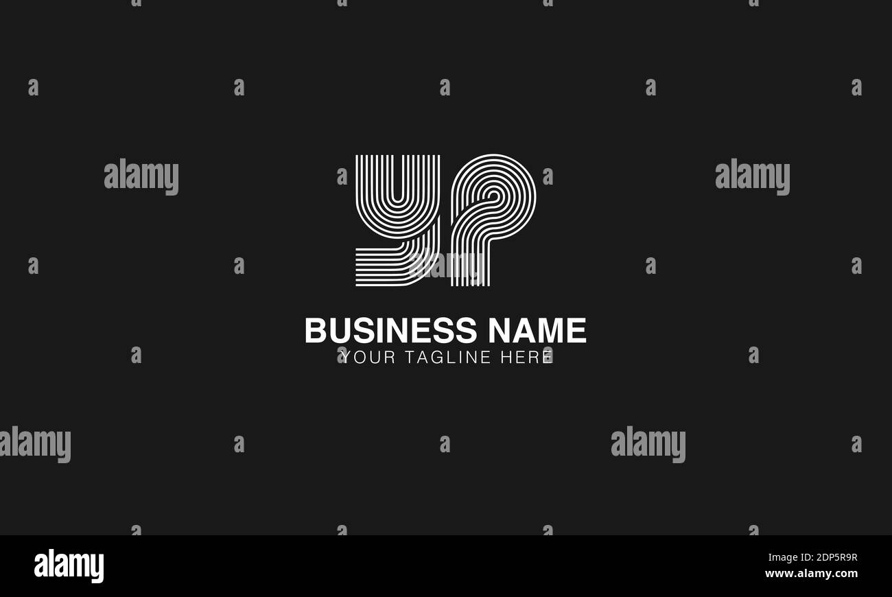 YP Y P initial modern minimal creative logo vector template image. LINE ART Stock Vector