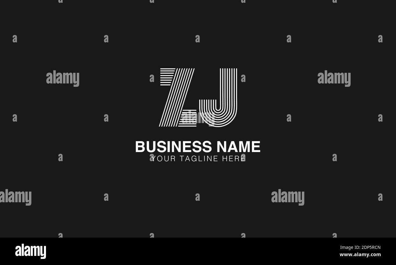 ZJ Z J initial modern minimal creative logo vector template image. LINE ART Stock Vector