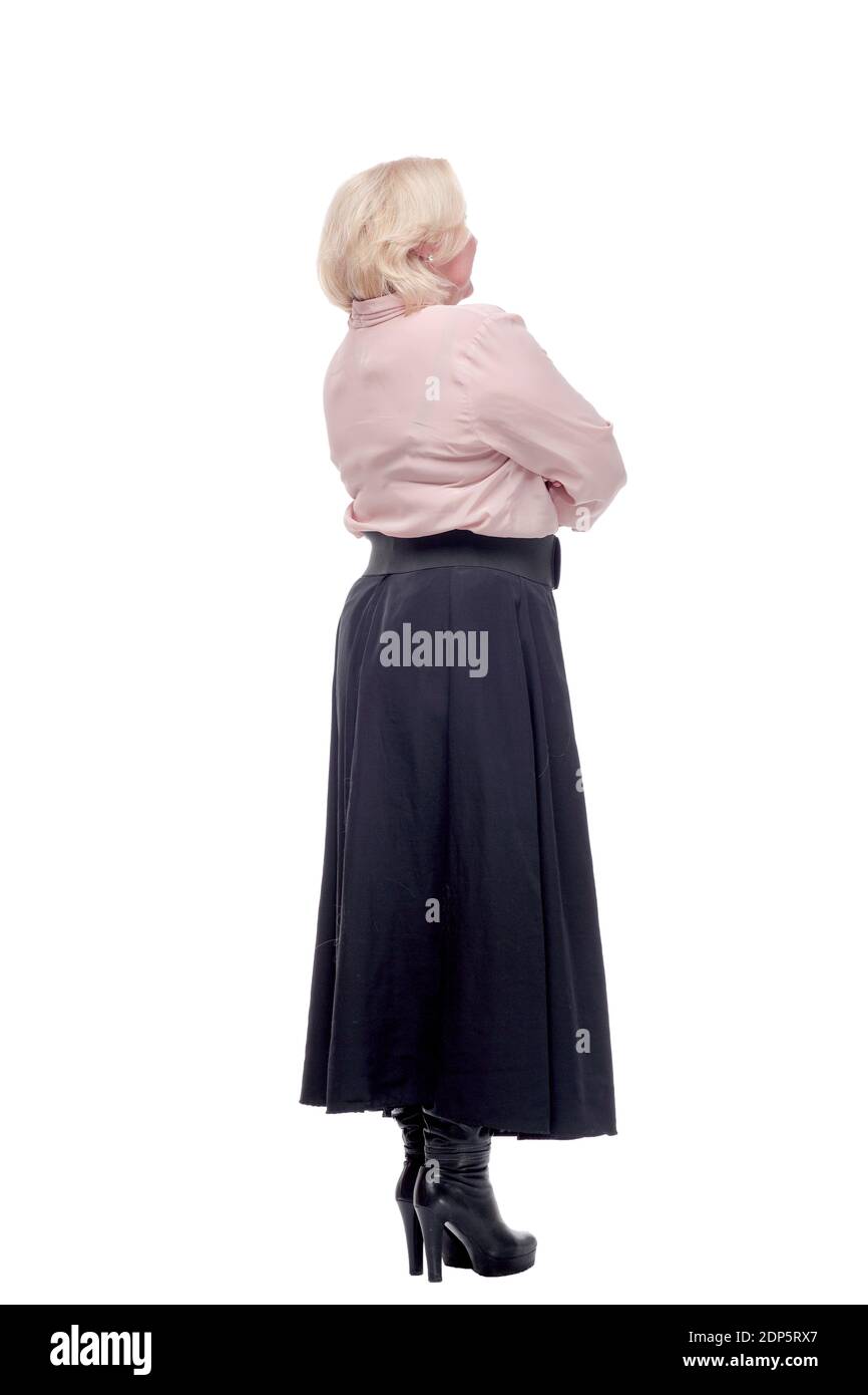 Slim blonde female rear view hi-res stock photography and images - Alamy