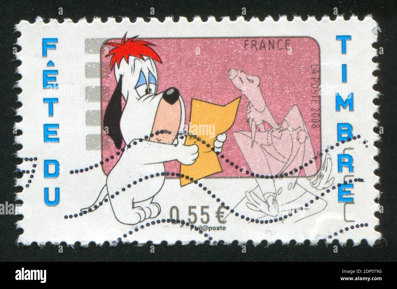 FRANCE - CIRCA 2008: stamp printed by France, shows Droopy, circa 2008 Stock Photo