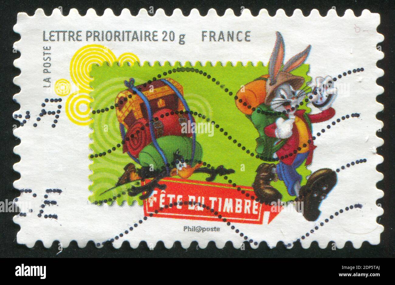 FRANCE - CIRCA 2009: stamp printed by France, shows Bugs Bunny, circa 2009 Stock Photo