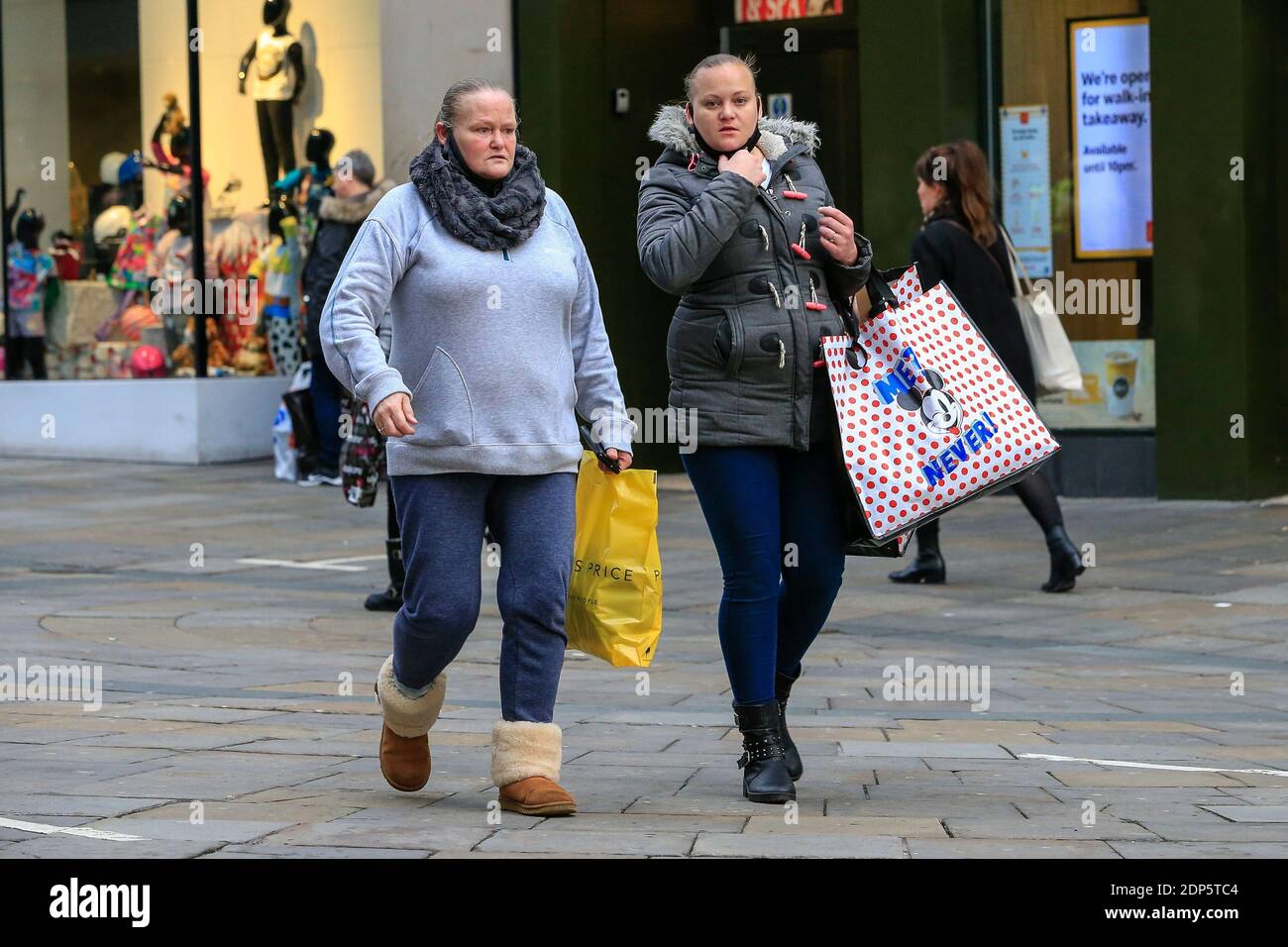 Christmas shoppers on Northumberland Street,Newcastle upon Tyne after the end of the country's second national lockdown Stock Photo