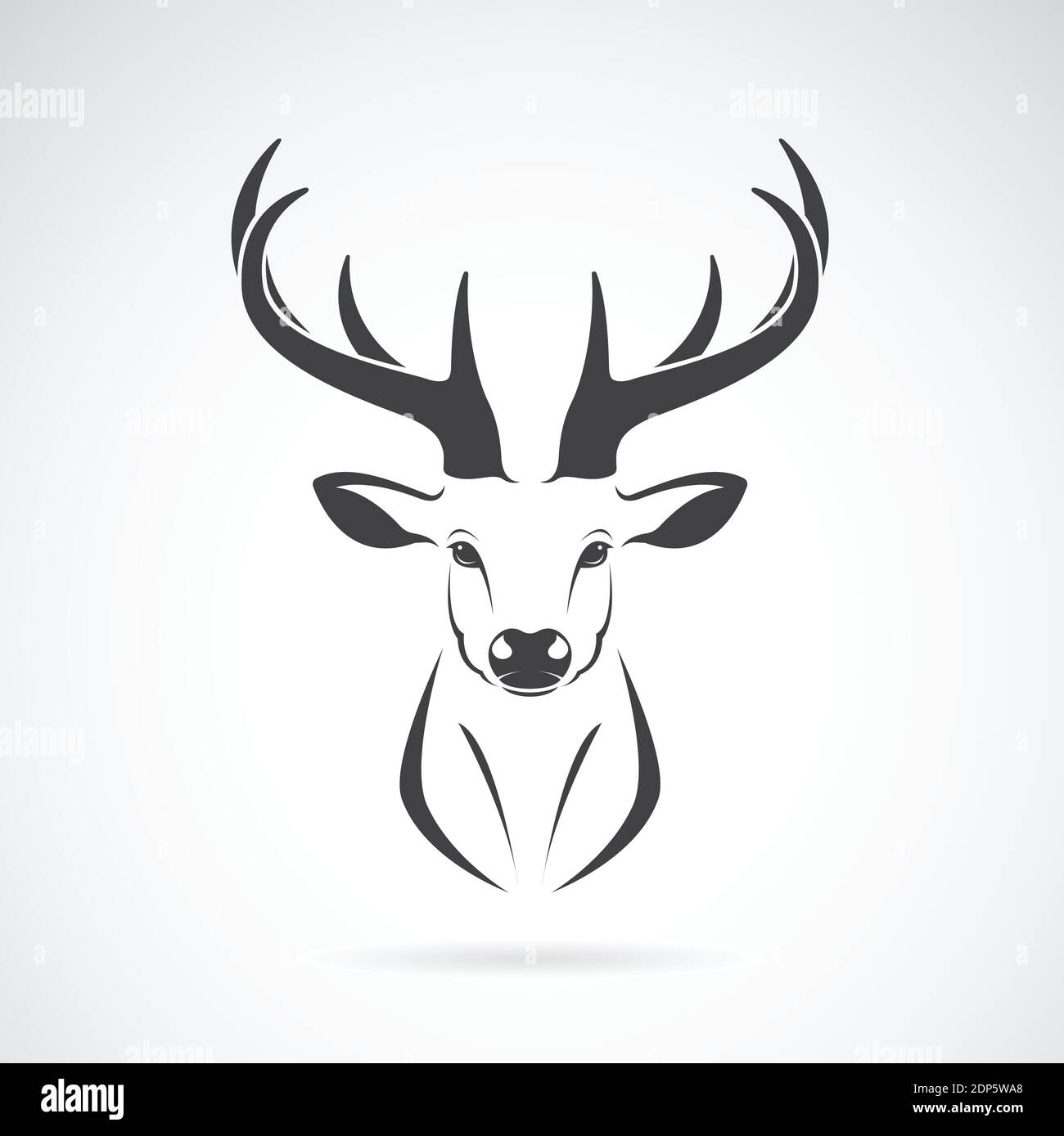 Vector of a deer head design on white background. Easy editable layered ...