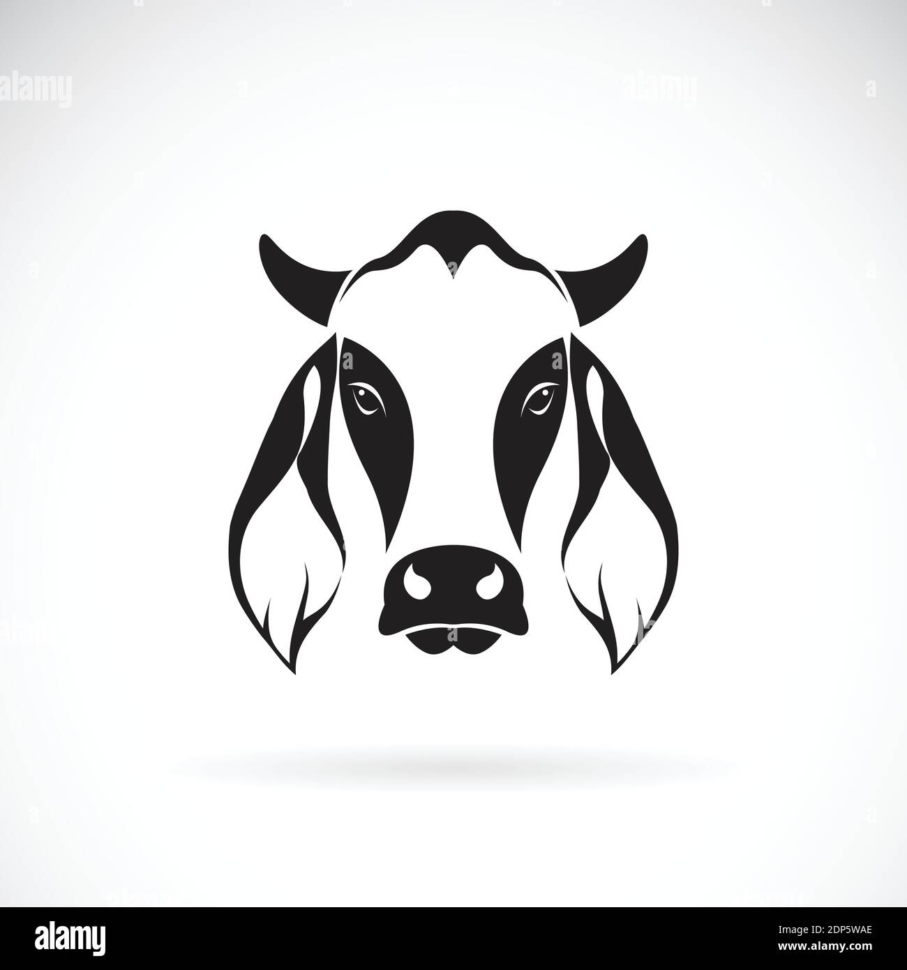 Vector of cow head design on white background. Cow logo. Easy editable