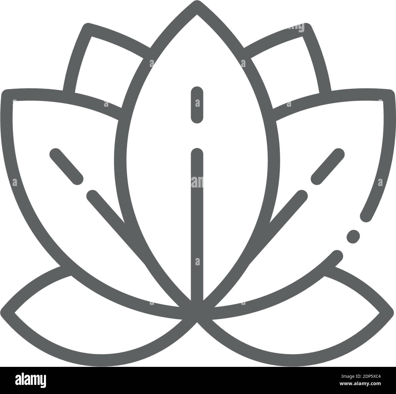 Lotus Flower Icon Simple Style Stock Vector Image Art Alamy