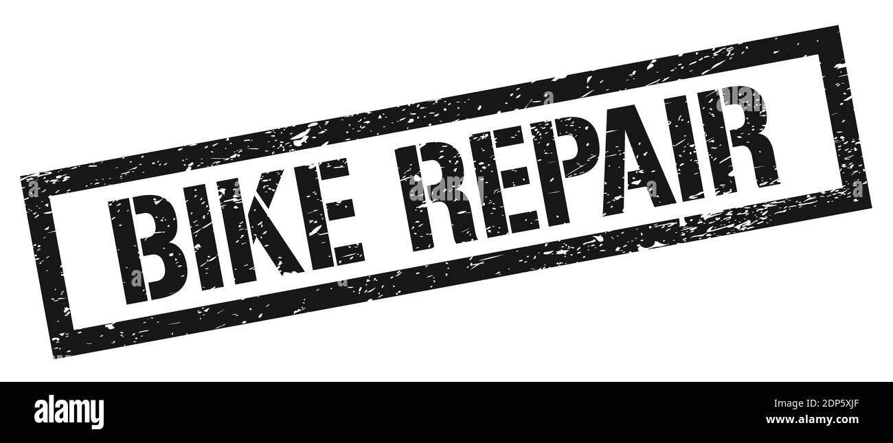 BIKE REPAIR black grungy rectangle stamp sign Stock Photo Alamy