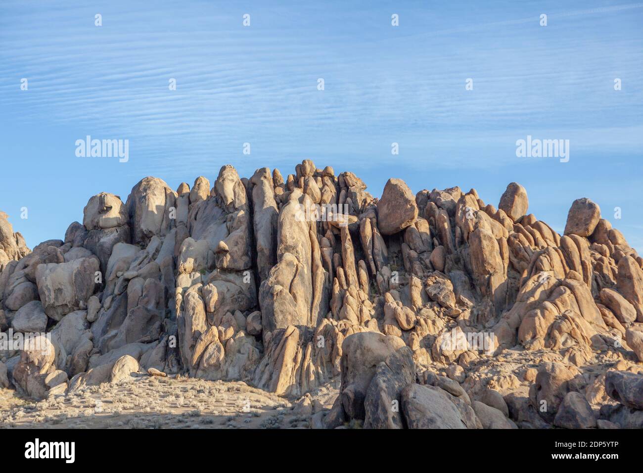 A rocky outcrop in the Alabama Hills, Lone Pine, California. Stock Photo