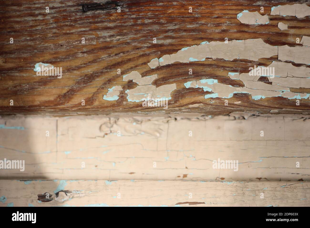wall texture background with peeling old paint Stock Photo