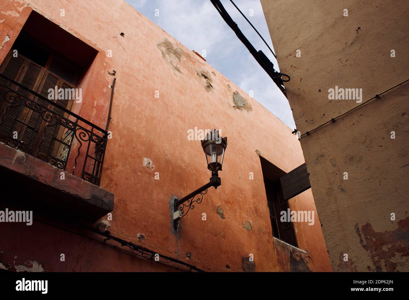 Detail of an old street in Marrakech Medina Stock Photo