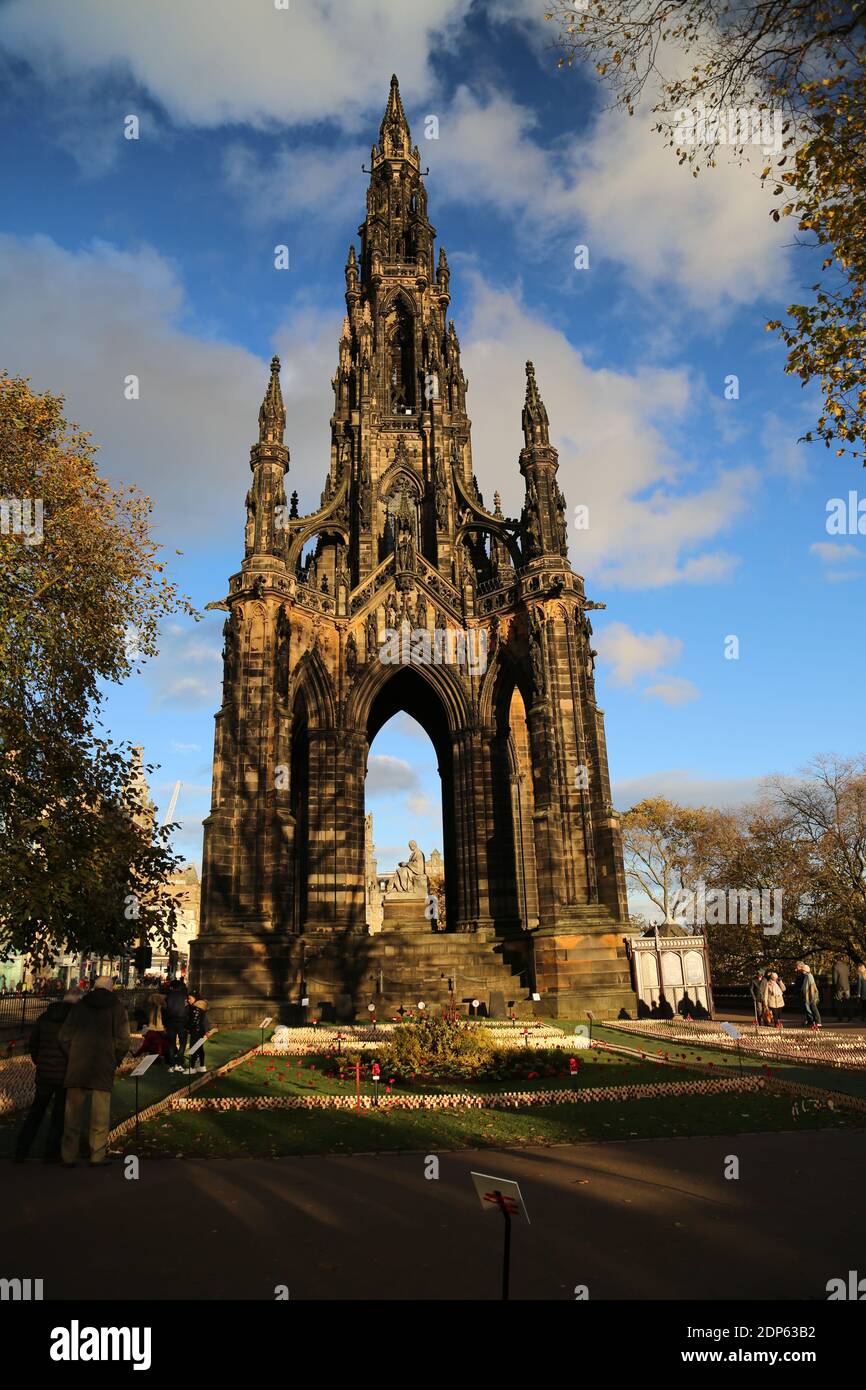 The Scott Monument On Princes Street In Edinburgh Scotland Stock Photo