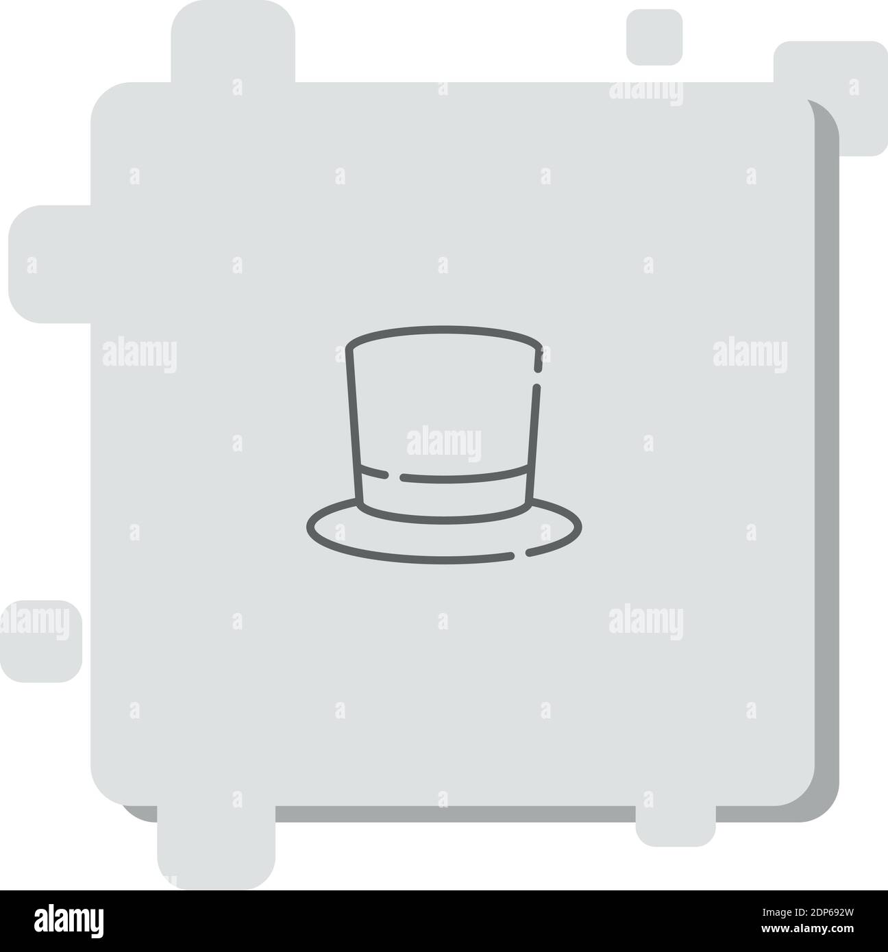 top hat vector icon modern simple vector illustration Stock Vector