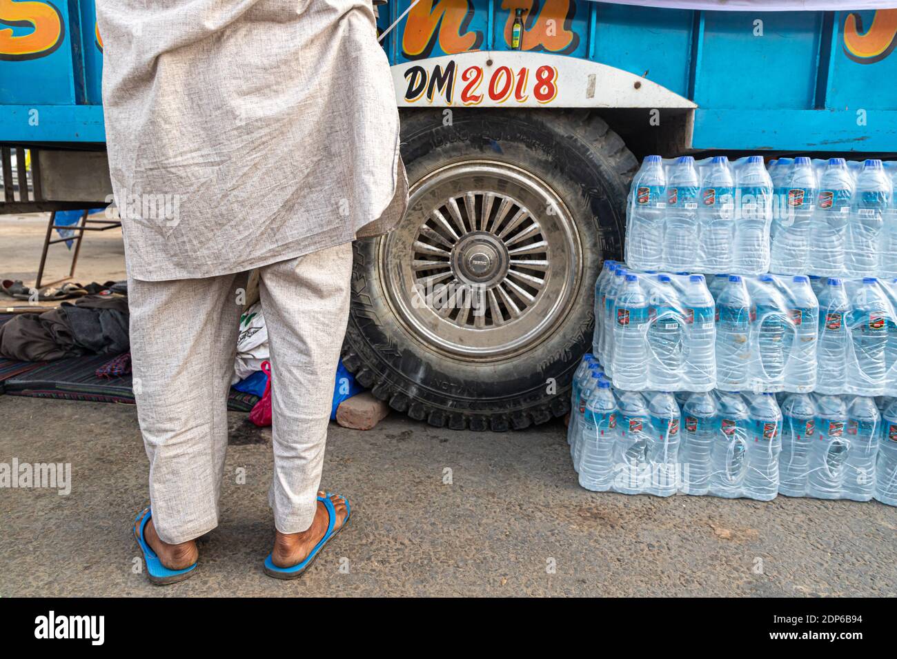 a photo from protest site at delhi border.farmers are protesting against new farm law in india. Stock Photo