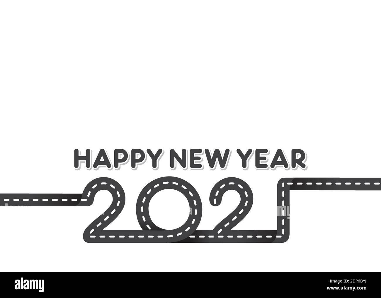 vector illustration of Happy new year 2021 greeting card design using