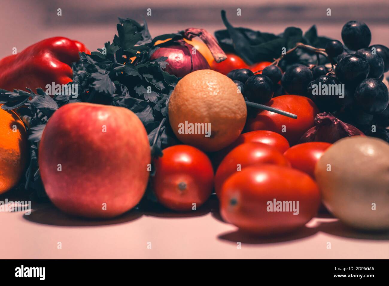 Background of vegetables different fresh farm vegetables. Food or ...