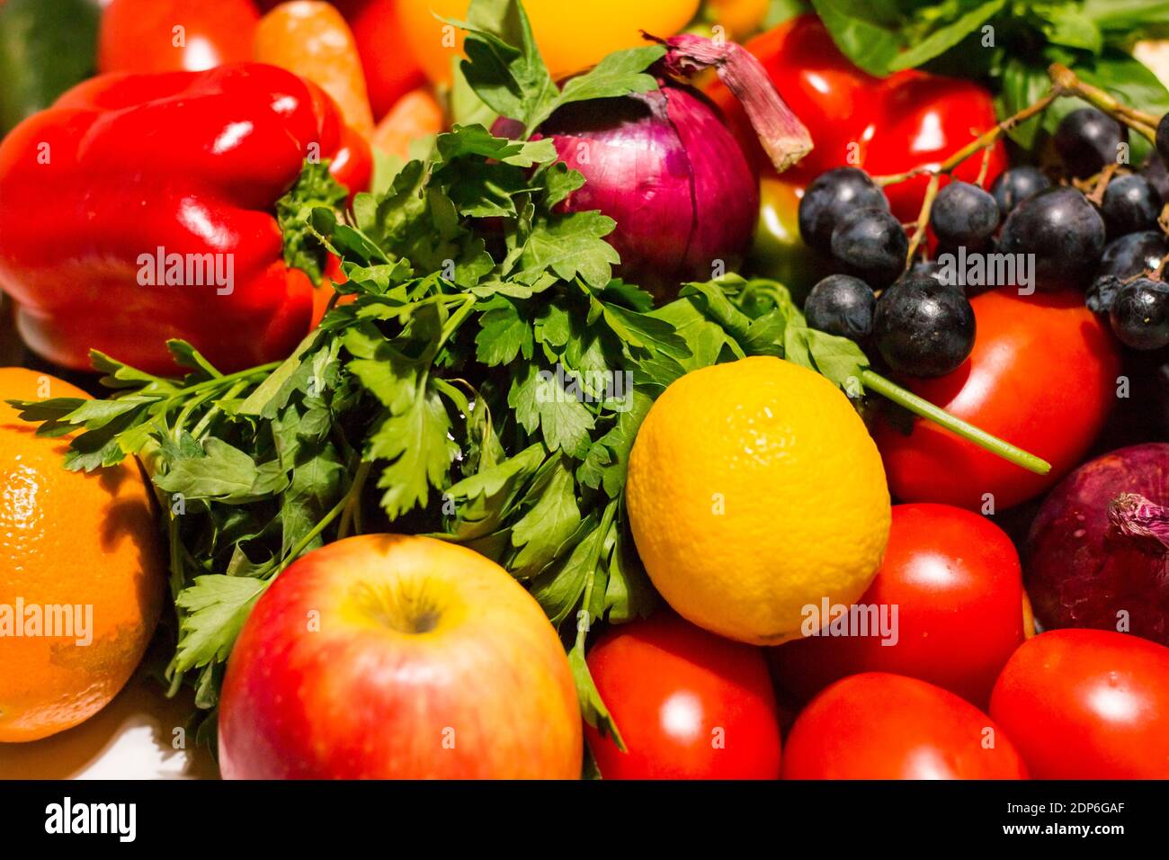 Background of vegetables different fresh farm vegetables. Food or ...